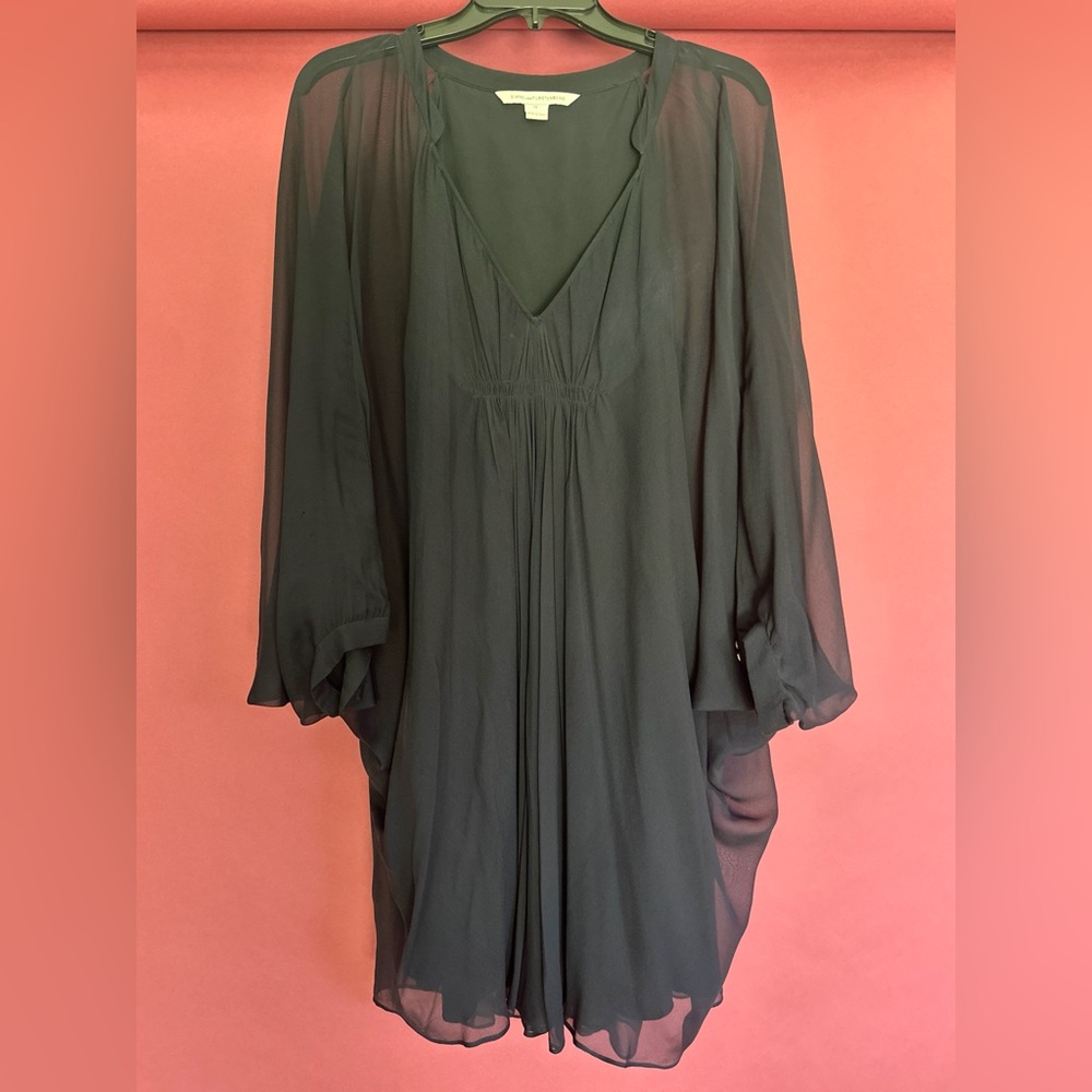 Navy Chiffon Diane Von Furstenberg Dress
